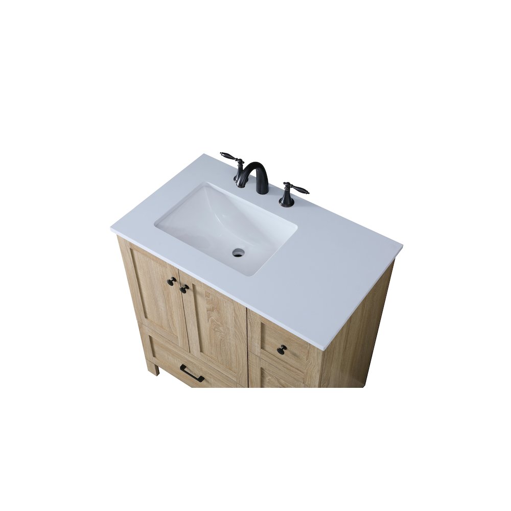 32 Inch Single Bathroom Vanity In Mango Wood. Picture 11