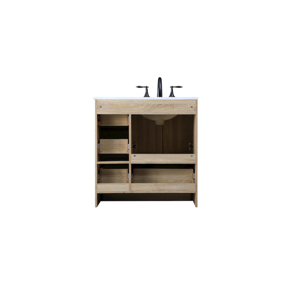 32 Inch Single Bathroom Vanity In Mango Wood. Picture 16