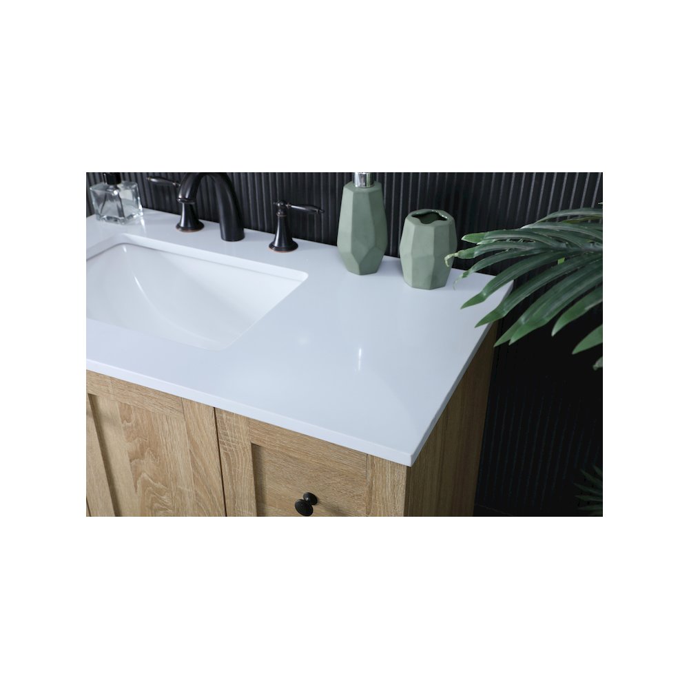 32 Inch Single Bathroom Vanity In Mango Wood. Picture 6