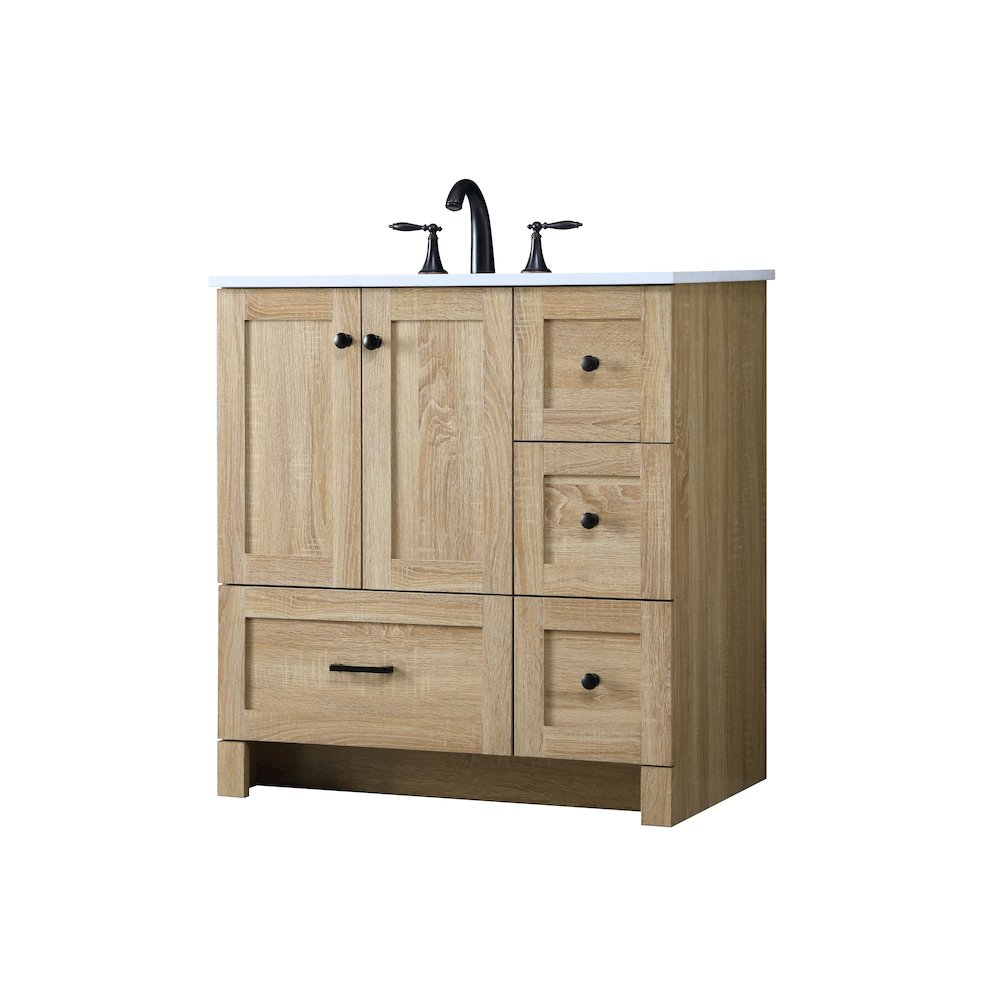 32 Inch Single Bathroom Vanity In Mango Wood. Picture 8