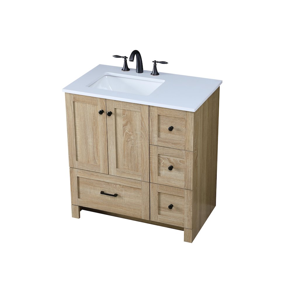 32 Inch Single Bathroom Vanity In Mango Wood. Picture 9
