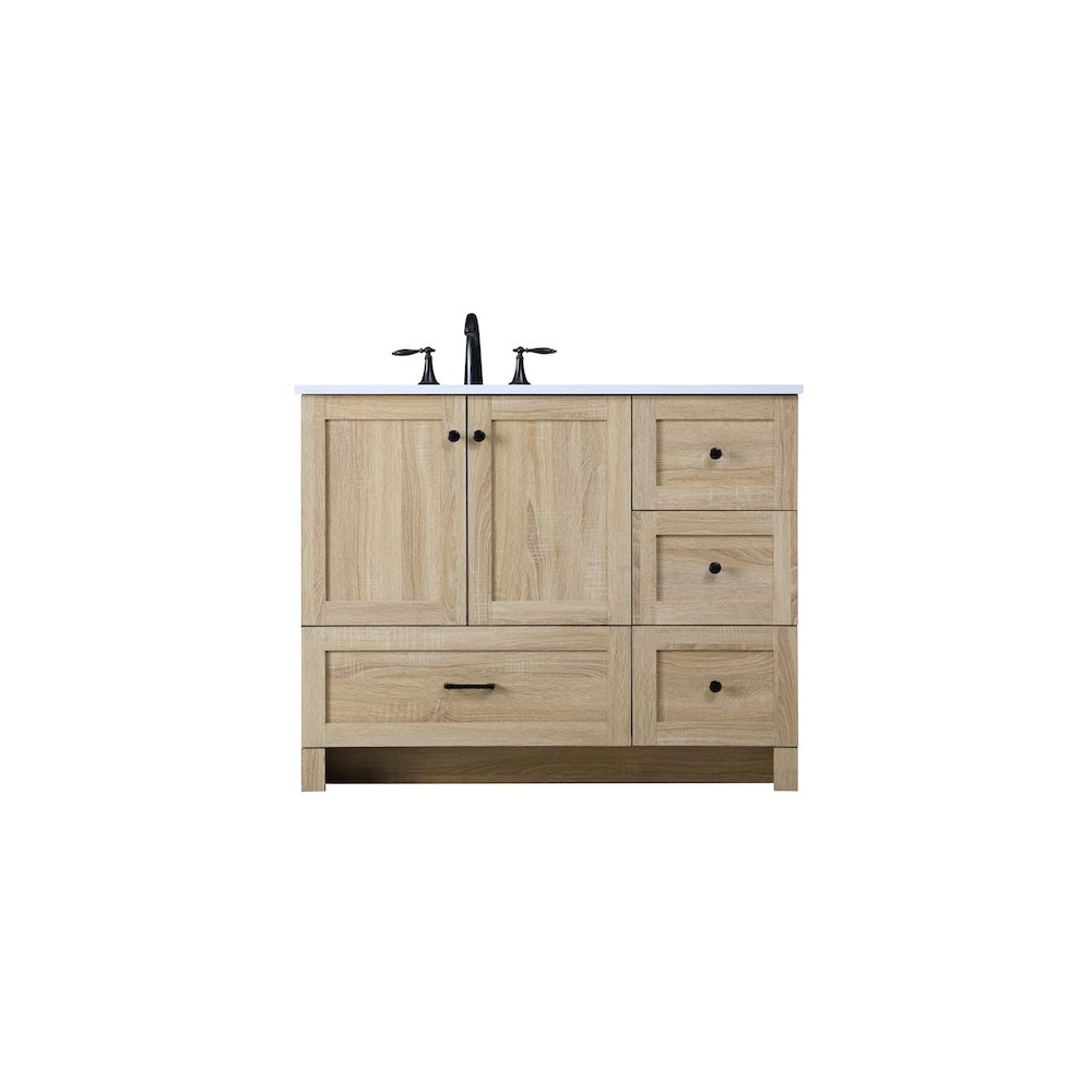 42 Inch Single Bathroom Vanity In Mango Wood. Picture 1