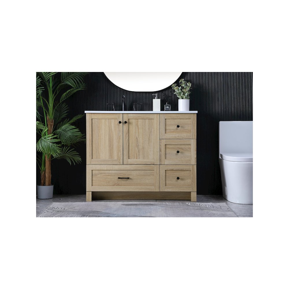 42 Inch Single Bathroom Vanity In Mango Wood. Picture 2