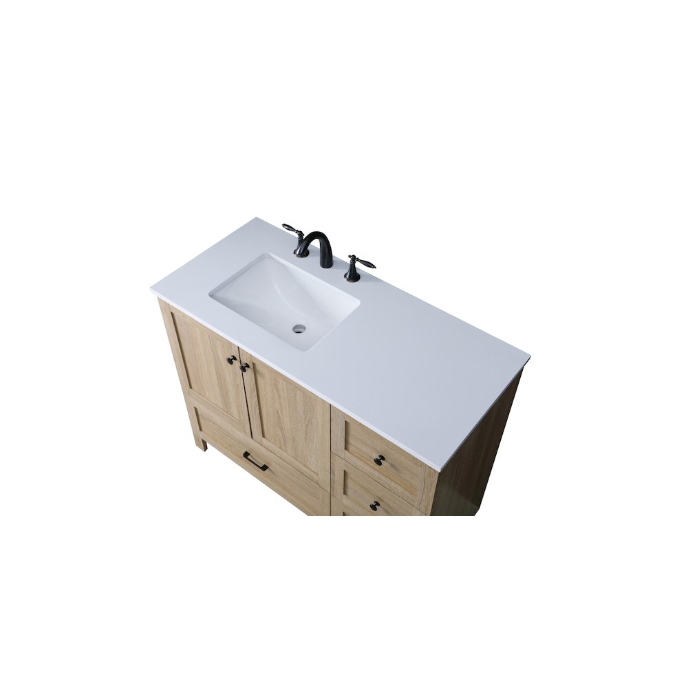 42 Inch Single Bathroom Vanity In Mango Wood. Picture 11