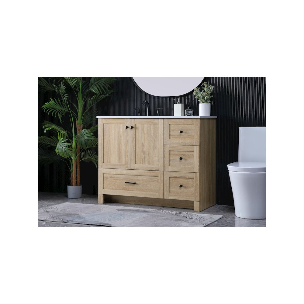 42 Inch Single Bathroom Vanity In Mango Wood. Picture 3