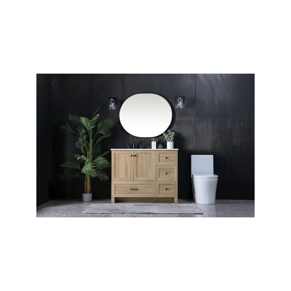 42 Inch Single Bathroom Vanity In Mango Wood. Picture 5