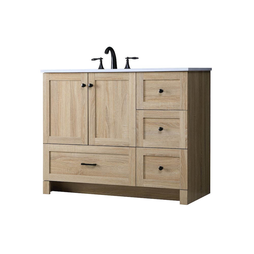 42 Inch Single Bathroom Vanity In Mango Wood. Picture 8