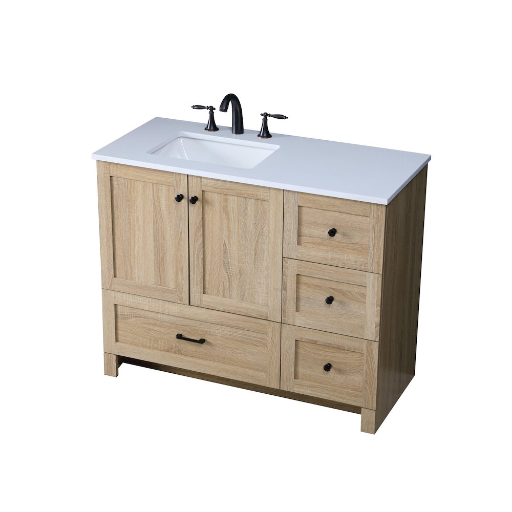 42 Inch Single Bathroom Vanity In Mango Wood. Picture 9