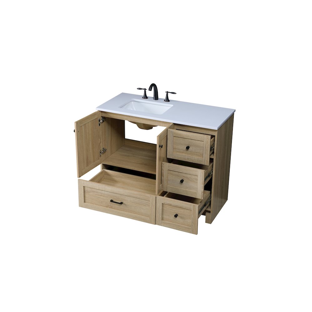 42 Inch Single Bathroom Vanity In Mango Wood. Picture 10