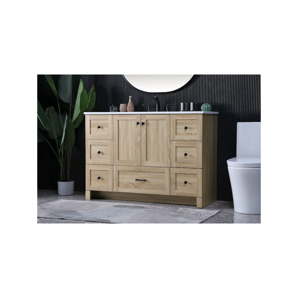 48 Inch Single Bathroom Vanity In Mango Wood. Picture 3