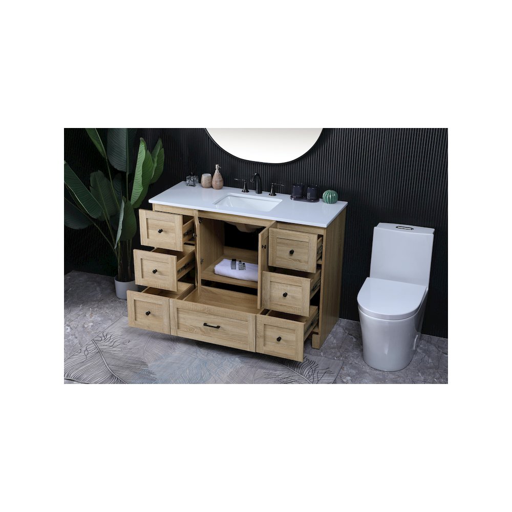 48 Inch Single Bathroom Vanity In Mango Wood. Picture 4