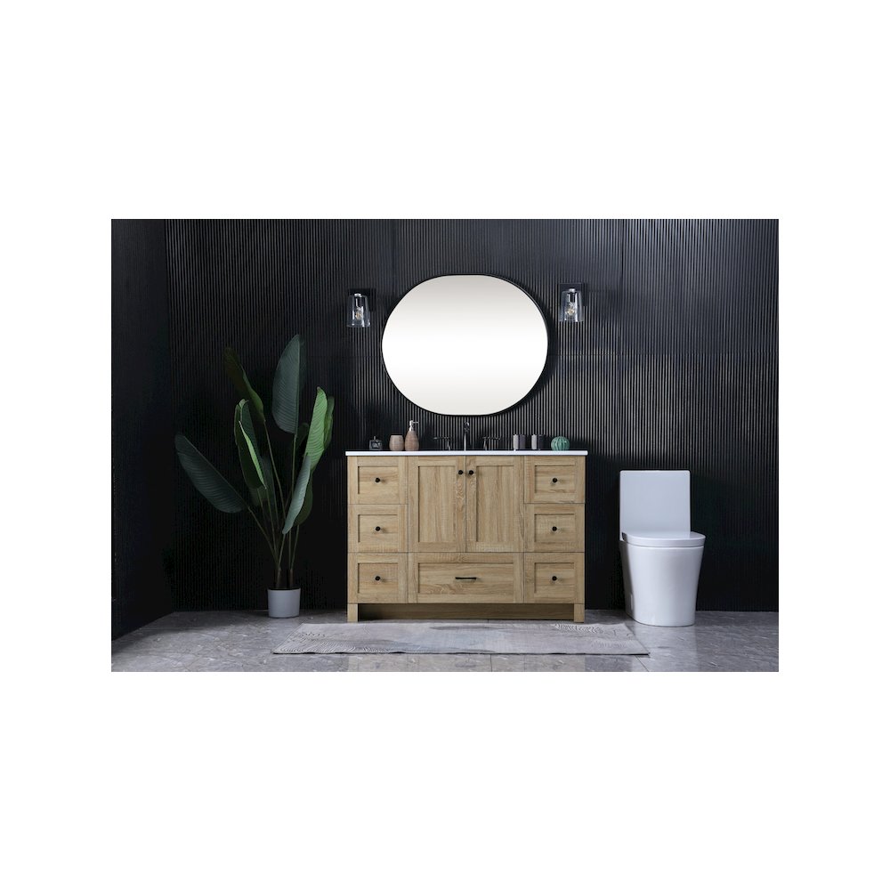 48 Inch Single Bathroom Vanity In Mango Wood. Picture 5