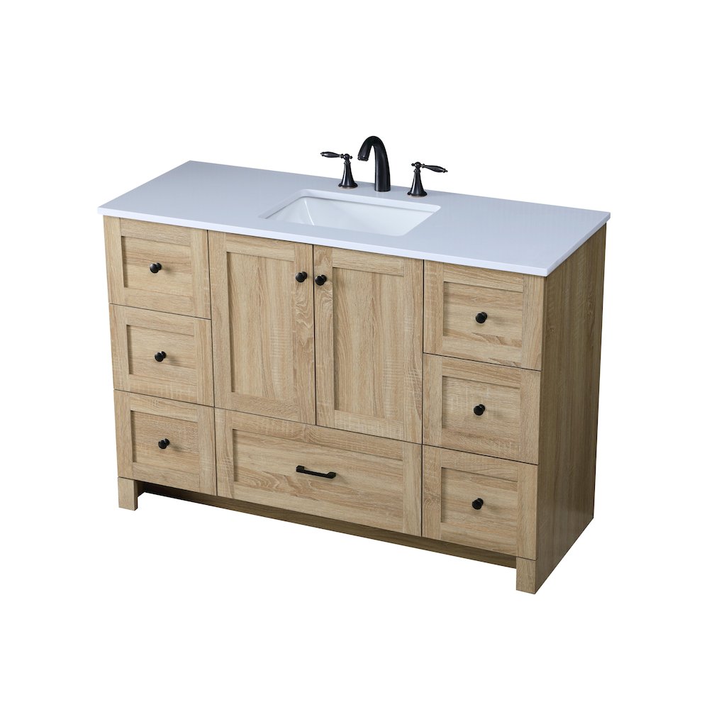 48 Inch Single Bathroom Vanity In Mango Wood. Picture 9