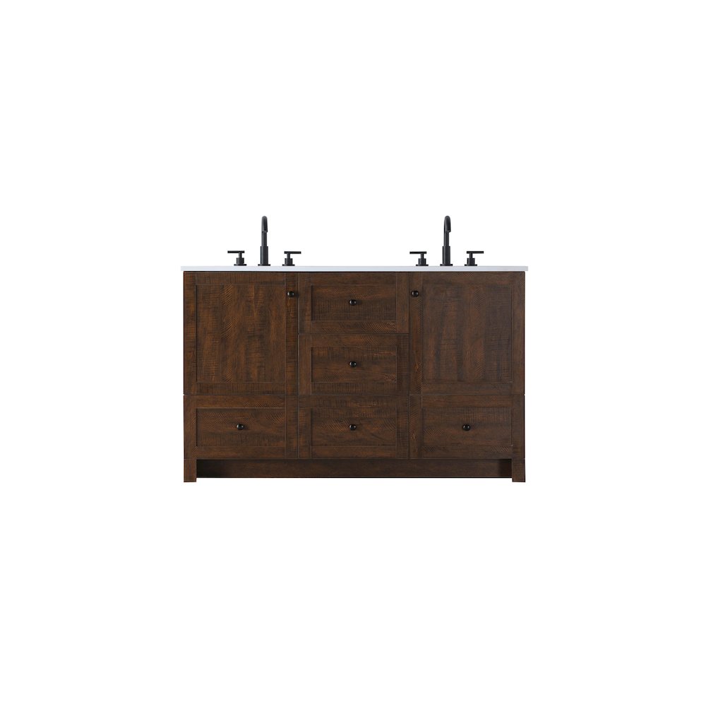 54 inch Double Bathroom Vanity In Expresso. Picture 1
