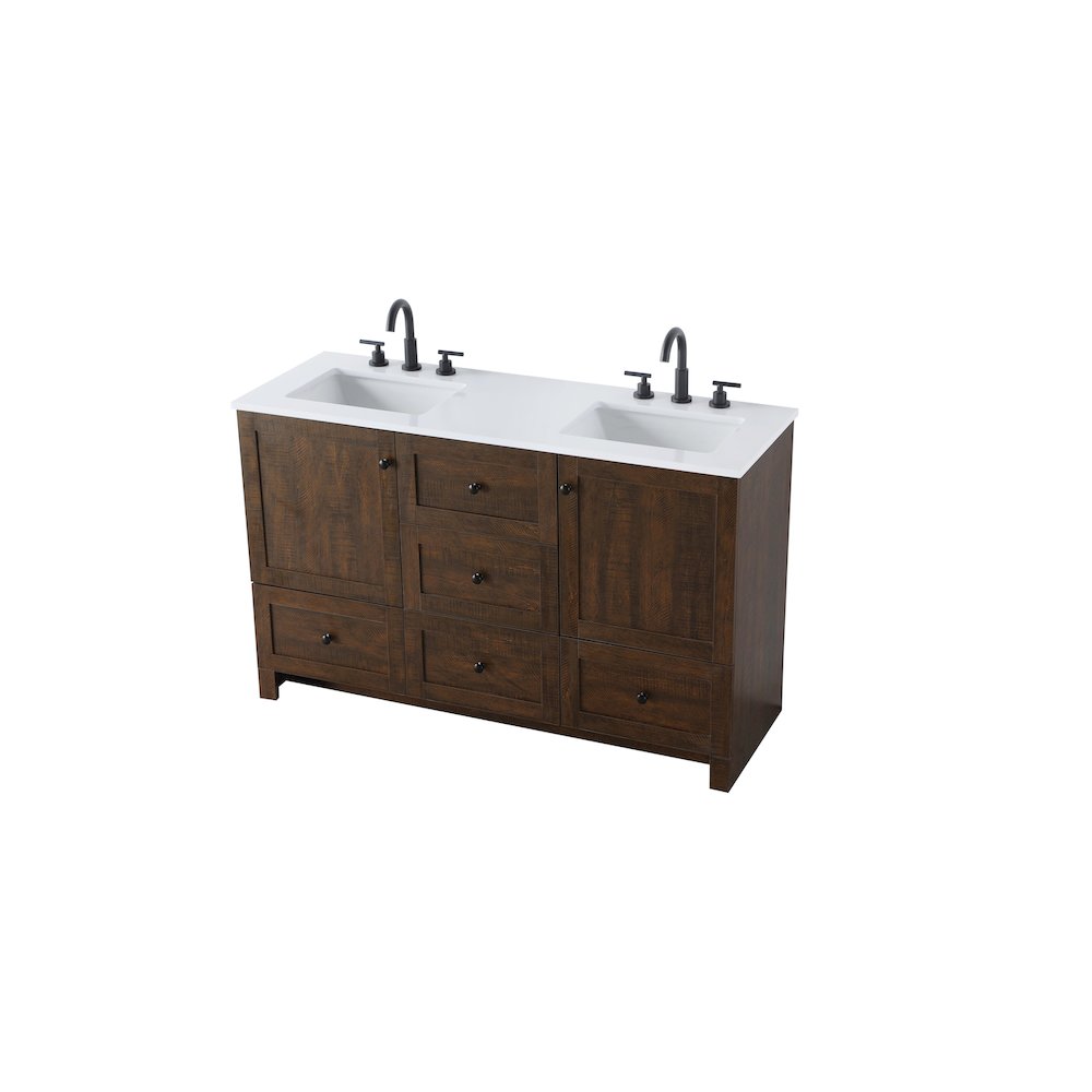 54 inch Double Bathroom Vanity In Expresso. Picture 6