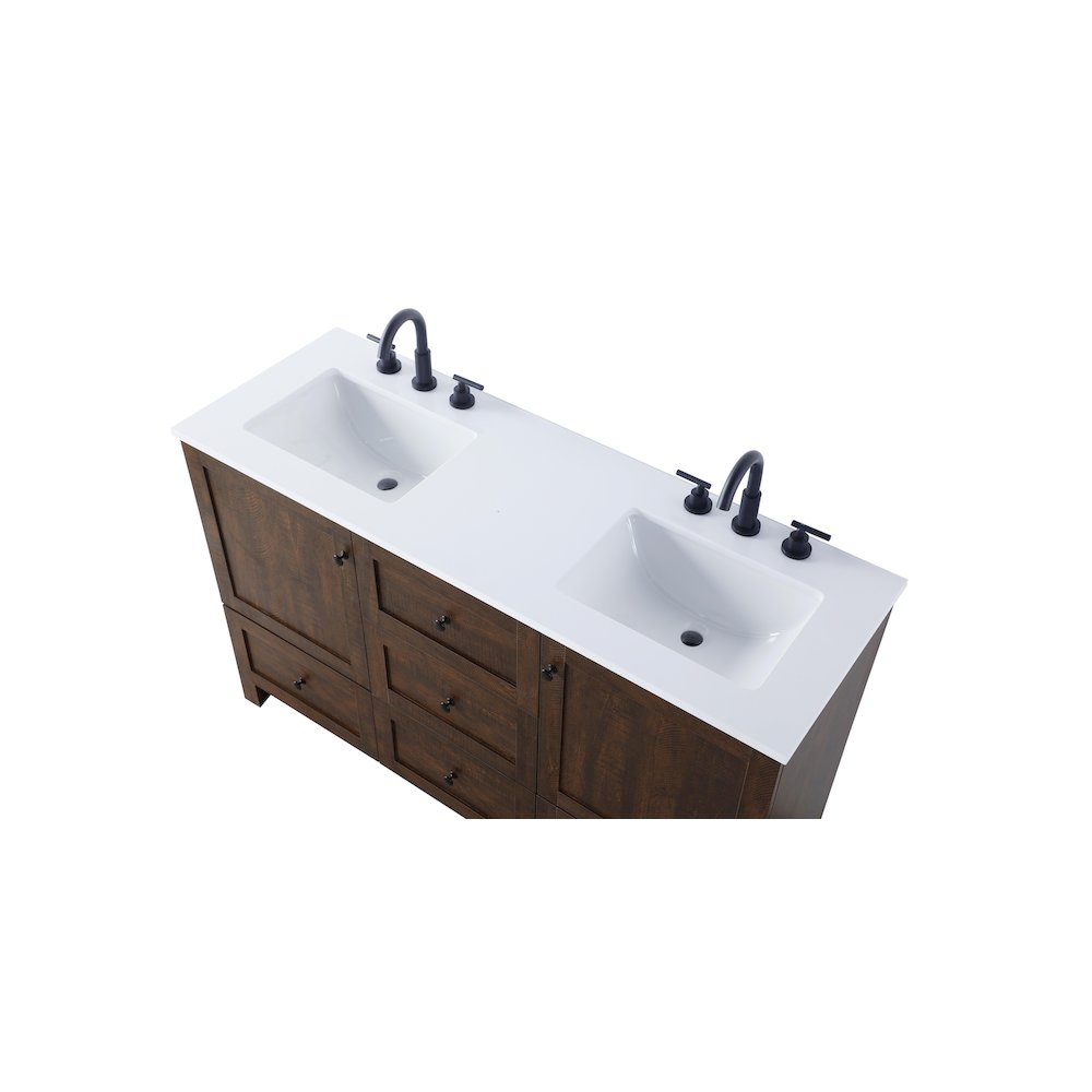 54 inch Double Bathroom Vanity In Expresso. Picture 8