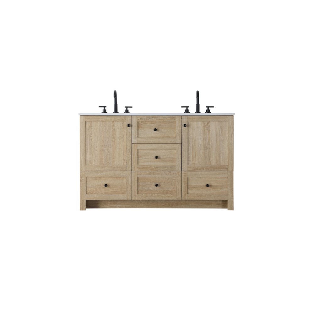 54 inch Double Bathroom Vanity In Mango Wood. Picture 1