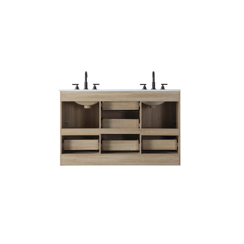 54 inch Double Bathroom Vanity In Mango Wood. Picture 11