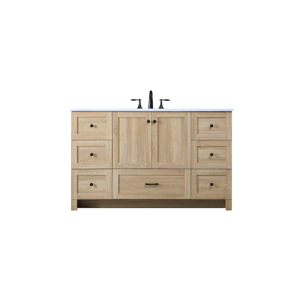 54 Inch Single Bathroom Vanity In Mango Wood. Picture 1