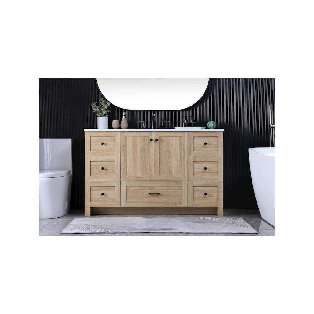 54 Inch Single Bathroom Vanity In Mango Wood. Picture 2
