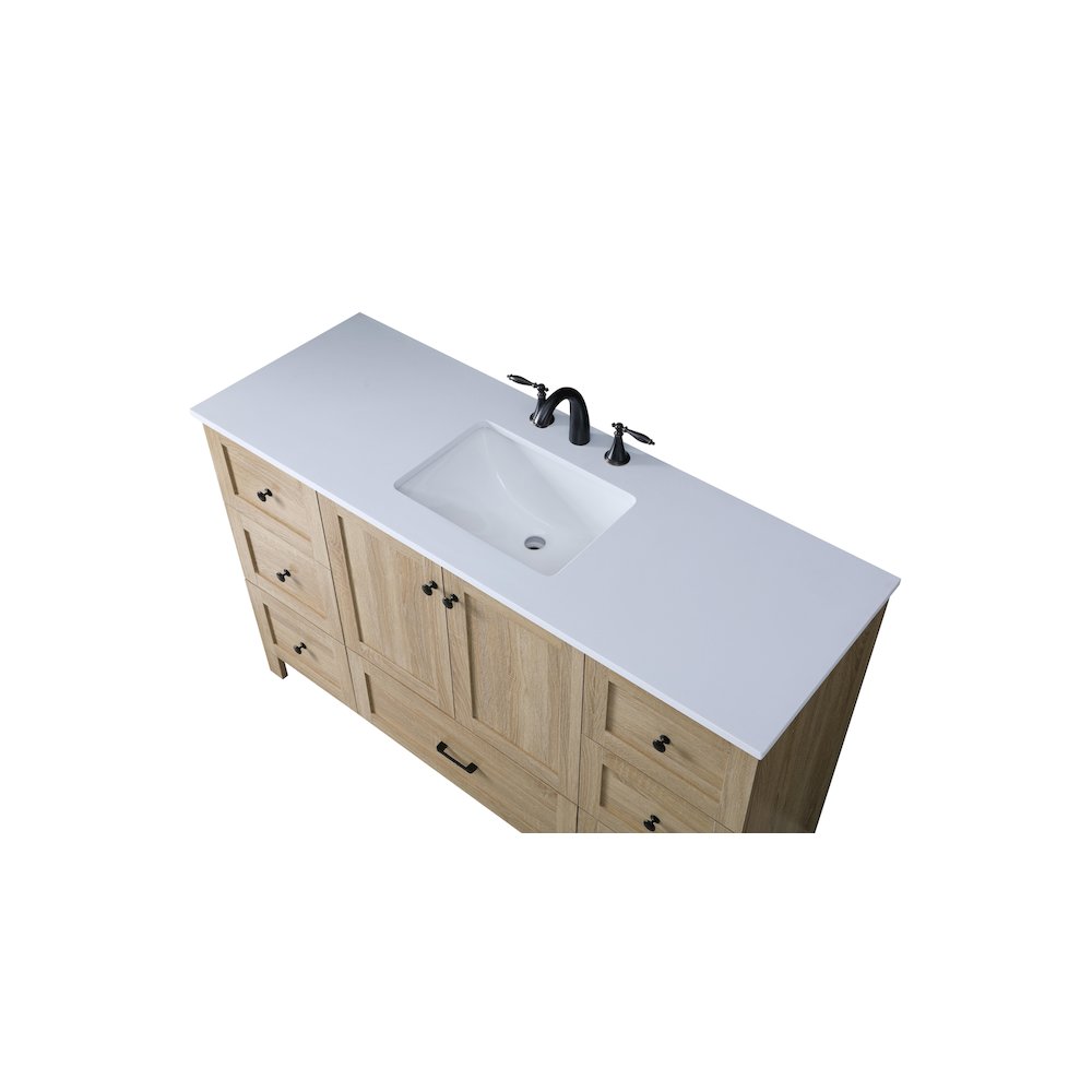 54 Inch Single Bathroom Vanity In Mango Wood. Picture 11