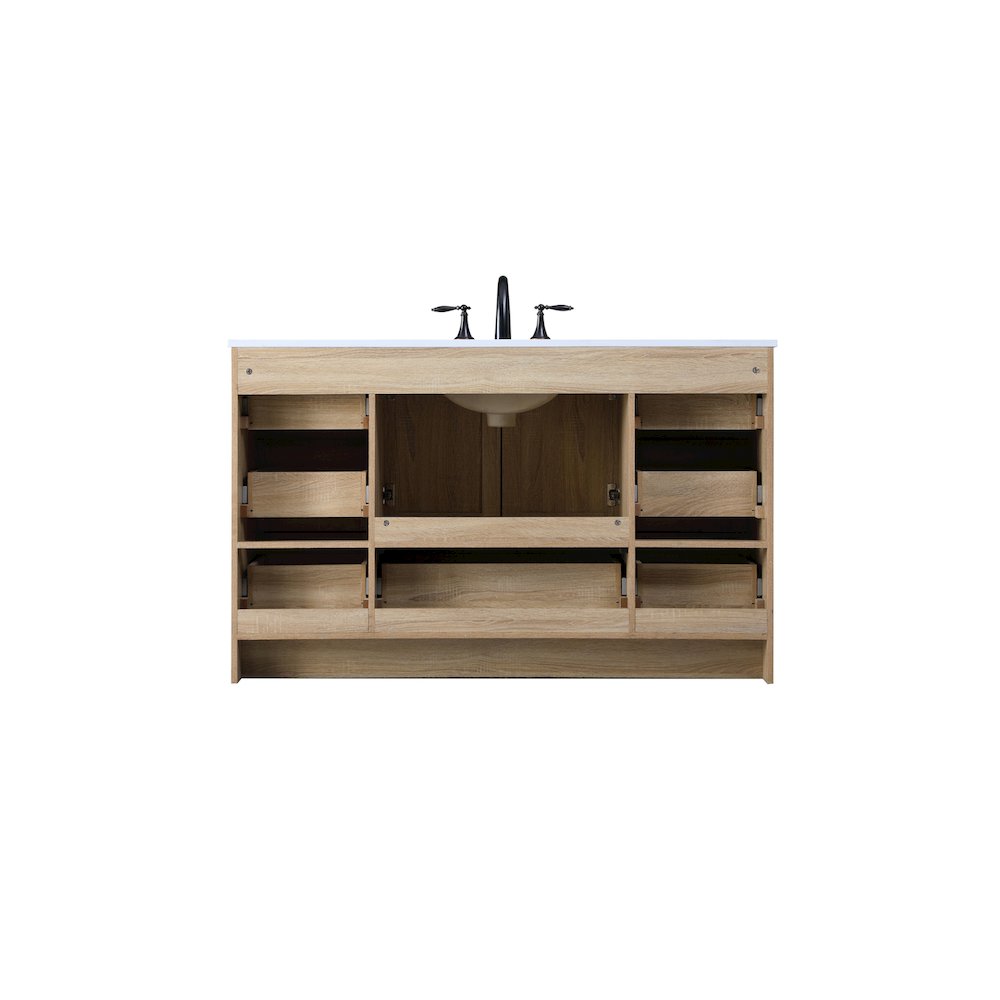 54 Inch Single Bathroom Vanity In Mango Wood. Picture 16