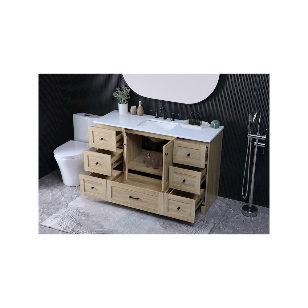 54 Inch Single Bathroom Vanity In Mango Wood. Picture 4