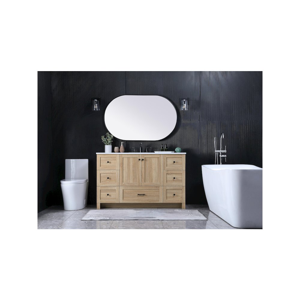 54 Inch Single Bathroom Vanity In Mango Wood. Picture 5