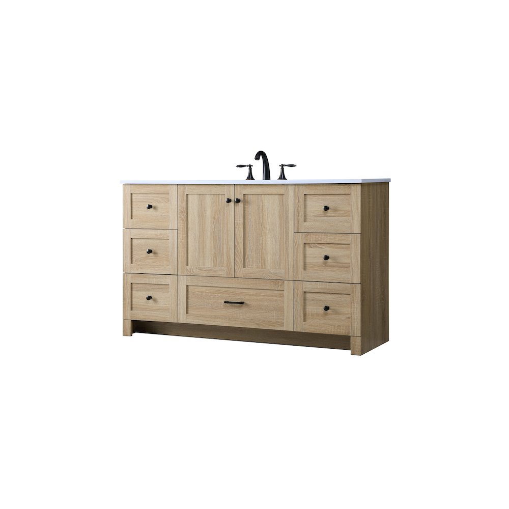 54 Inch Single Bathroom Vanity In Mango Wood. Picture 8