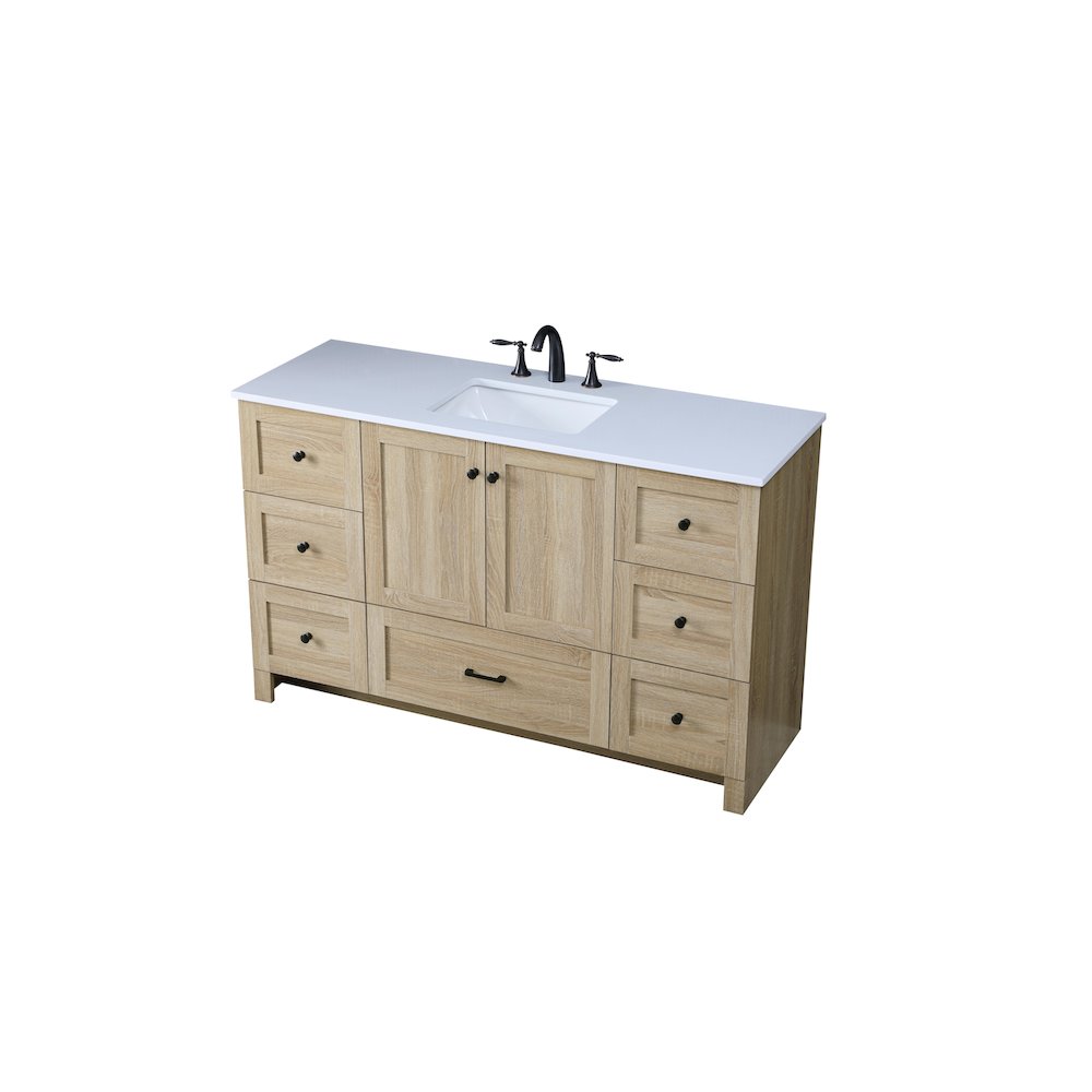 54 Inch Single Bathroom Vanity In Mango Wood. Picture 9