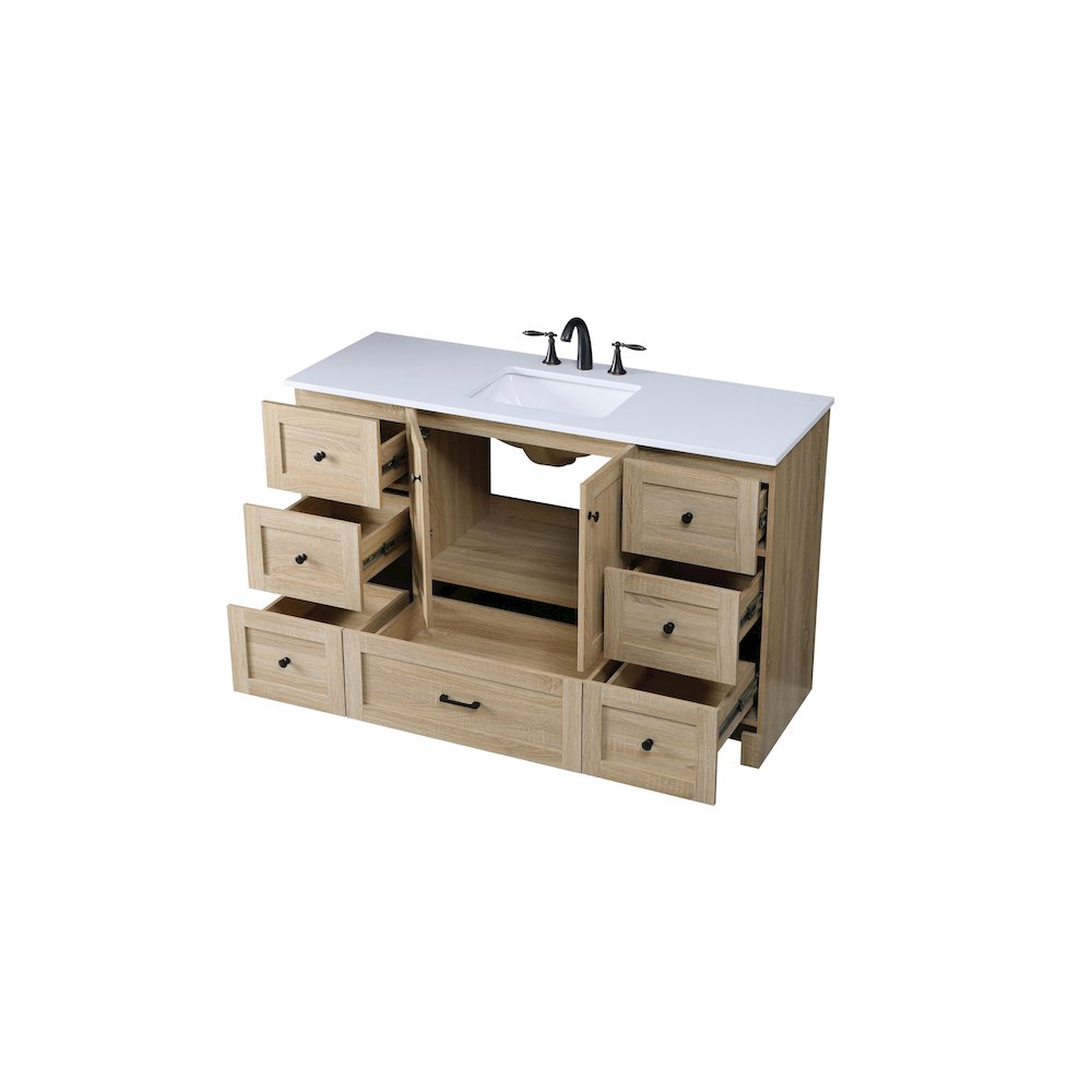 54 Inch Single Bathroom Vanity In Mango Wood. Picture 10
