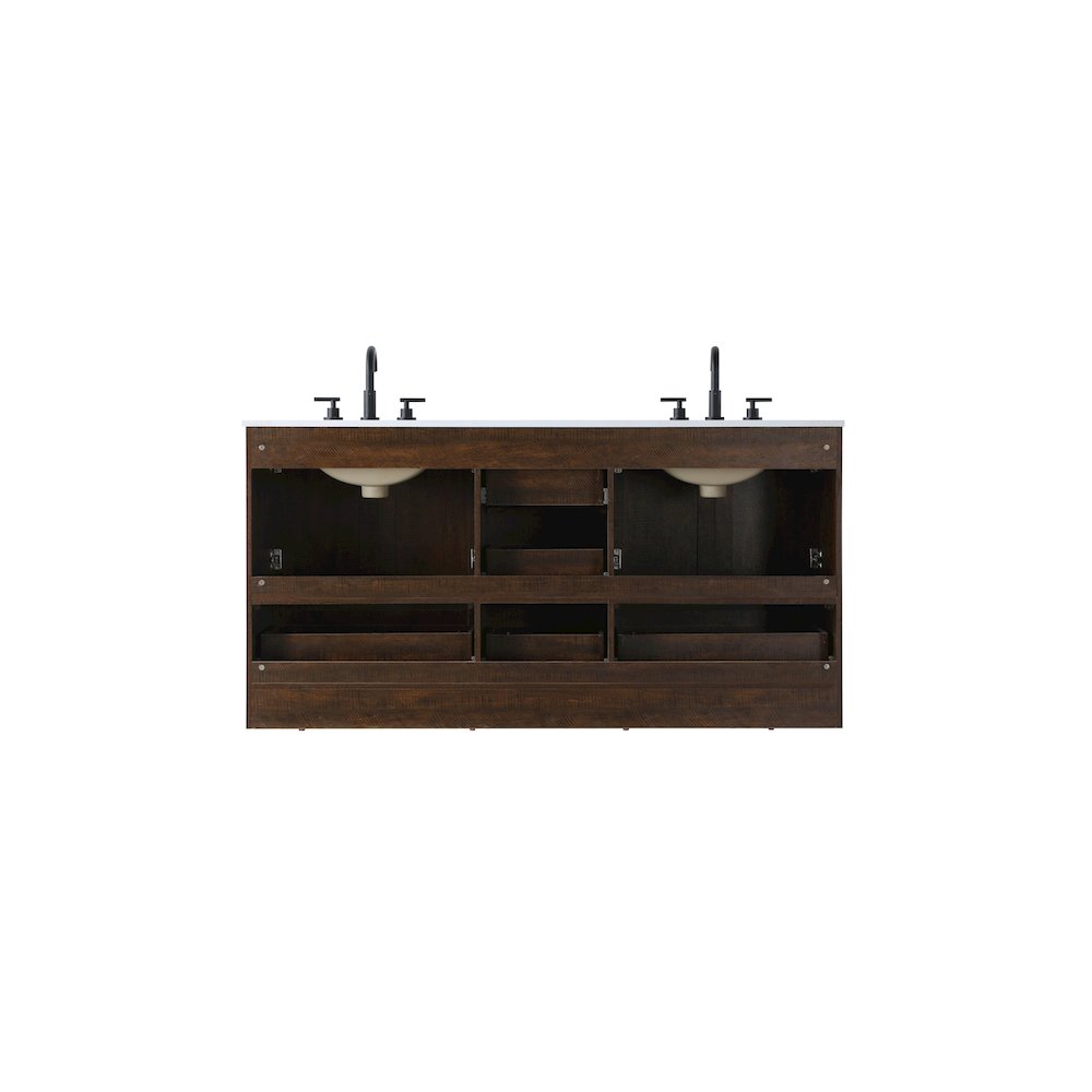 66 inch Double Bathroom Vanity In Expresso. Picture 11