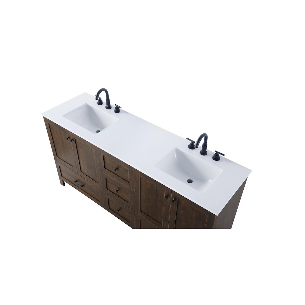 66 inch Double Bathroom Vanity In Expresso. Picture 8