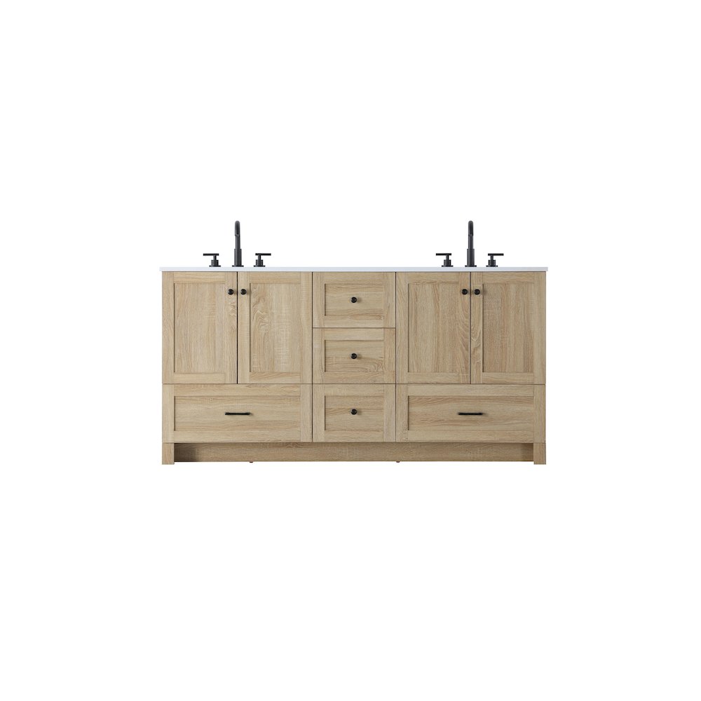 66 inch Double Bathroom Vanity In Mango Wood. Picture 1