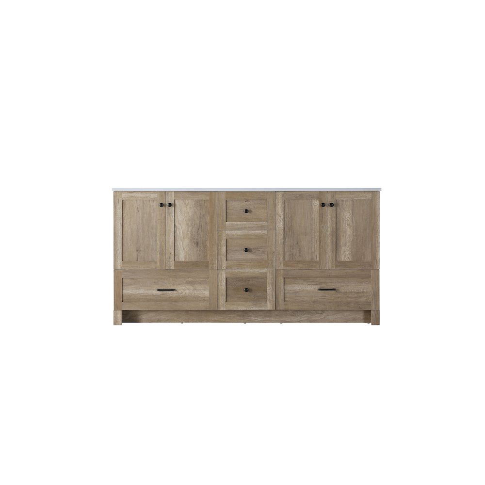 66 inch Double Bathroom Vanity In Natural Oak. Picture 5