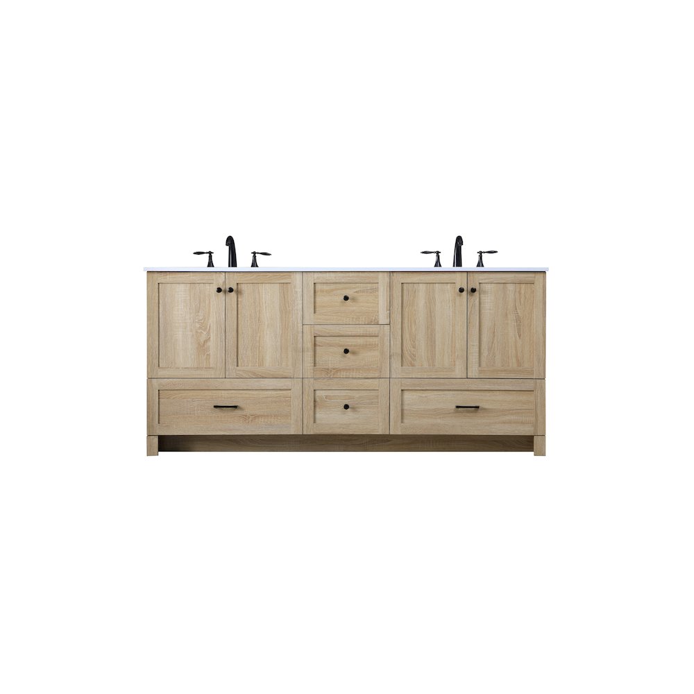 72 Inch Double Bathroom Vanity In Mango Wood. Picture 1