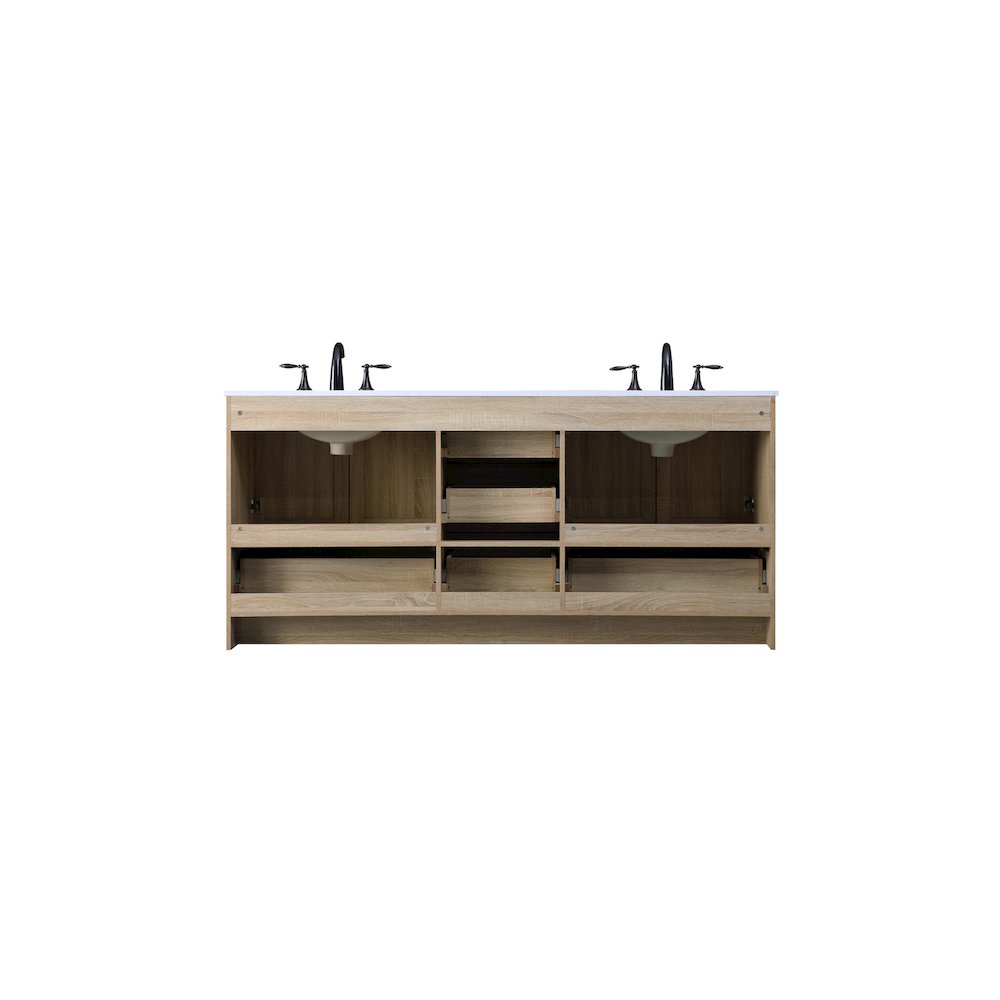 72 Inch Double Bathroom Vanity In Mango Wood. Picture 16