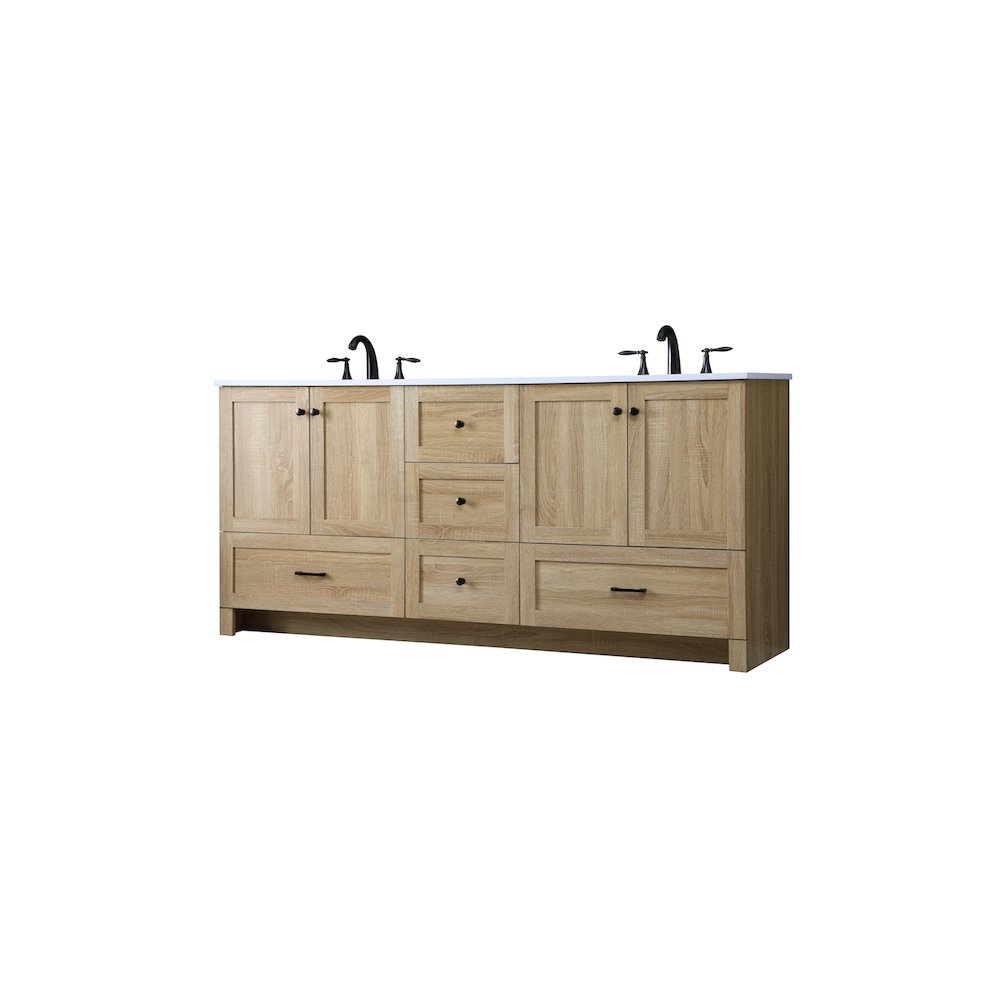 72 Inch Double Bathroom Vanity In Mango Wood. Picture 8