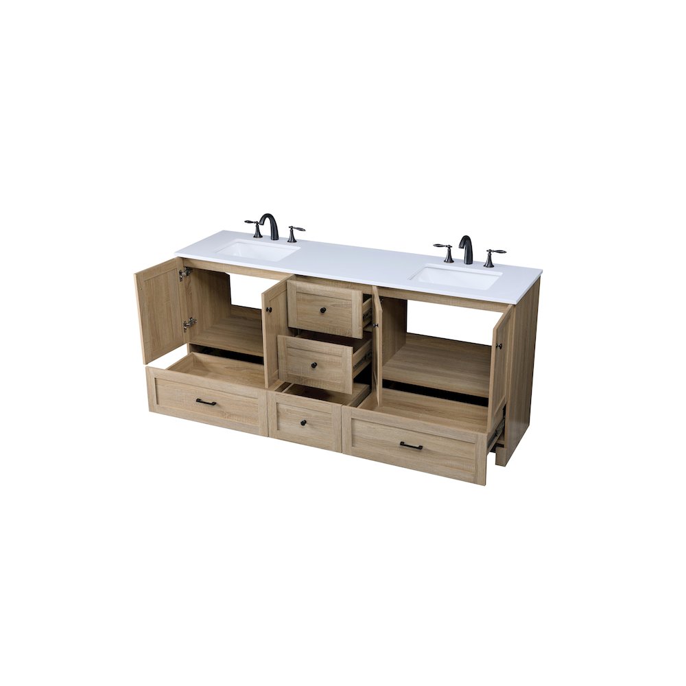 72 Inch Double Bathroom Vanity In Mango Wood. Picture 10