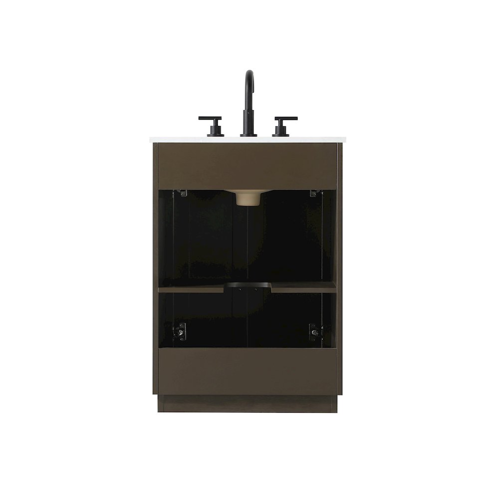 24 inch Single Bathroom Vanity in Chocolate Oak. Picture 11