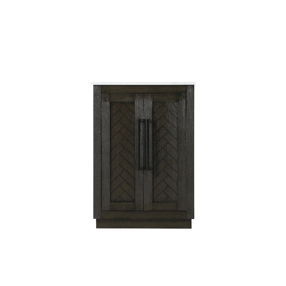 24 inch Single Bathroom Vanity in Chocolate Oak. Picture 5