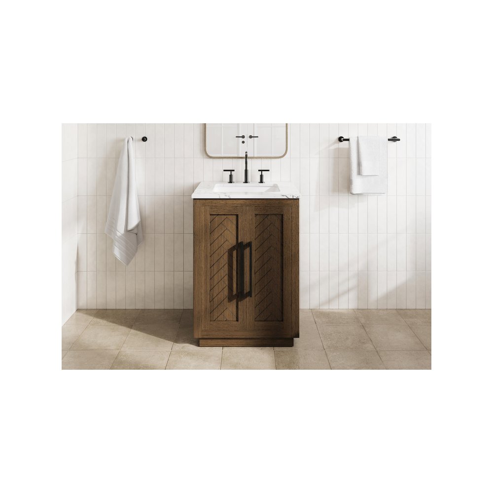 24 inch Single Bathroom Vanity in Hazel Oak. Picture 2