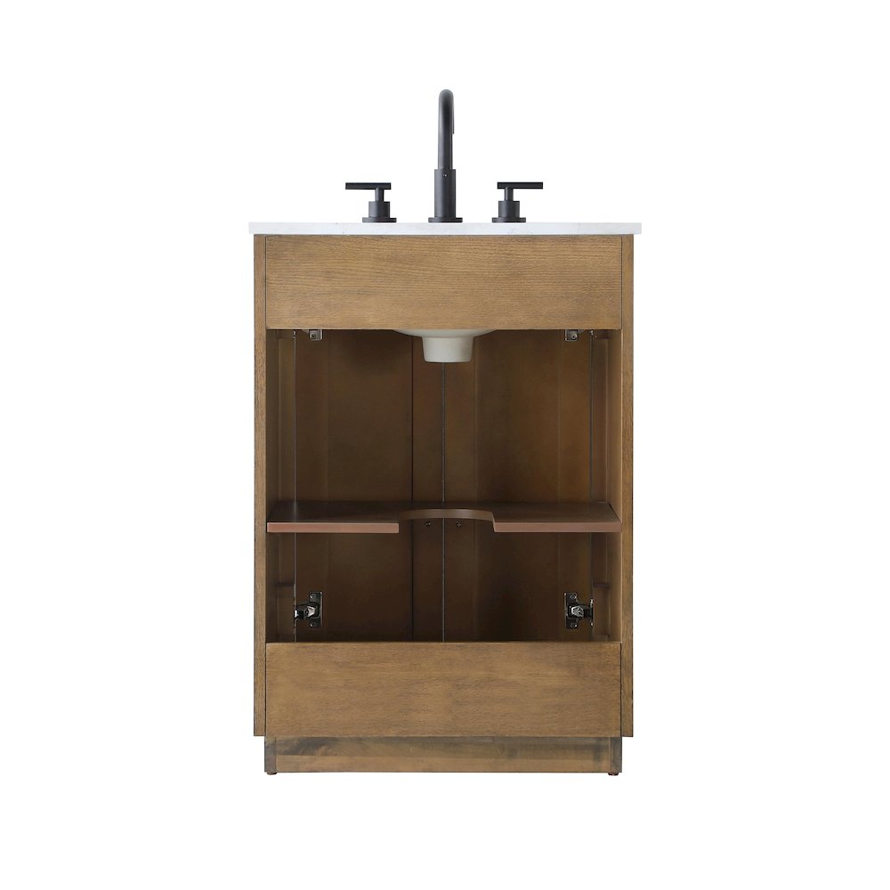 24 inch Single Bathroom Vanity in Hazel Oak. Picture 11