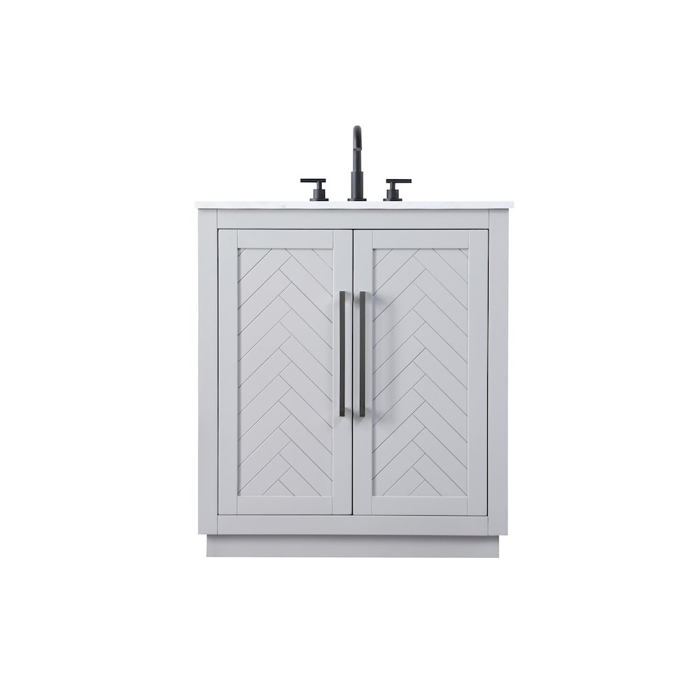 30 inch Single Bathroom Vanity in Grey. Picture 1