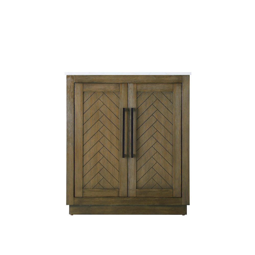 30 inch Single Bathroom Vanity in Hazel Oak. Picture 5