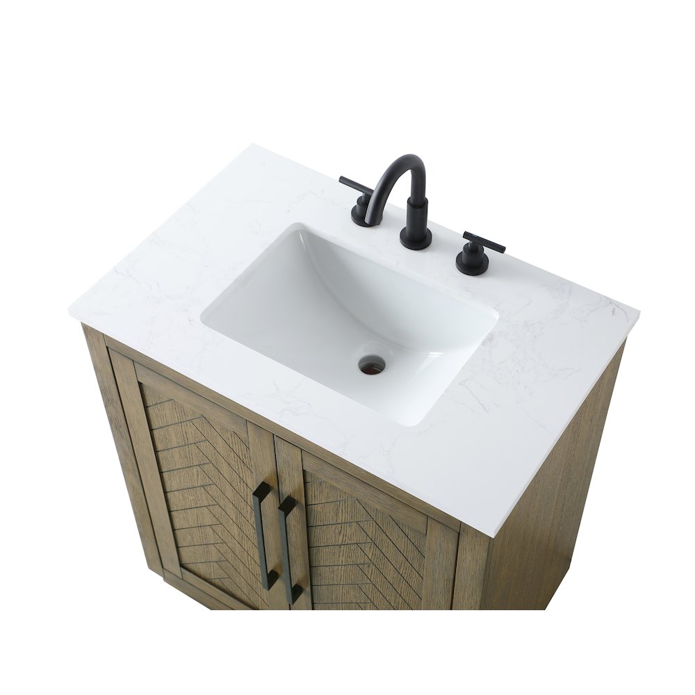 30 inch Single Bathroom Vanity in Hazel Oak. Picture 8