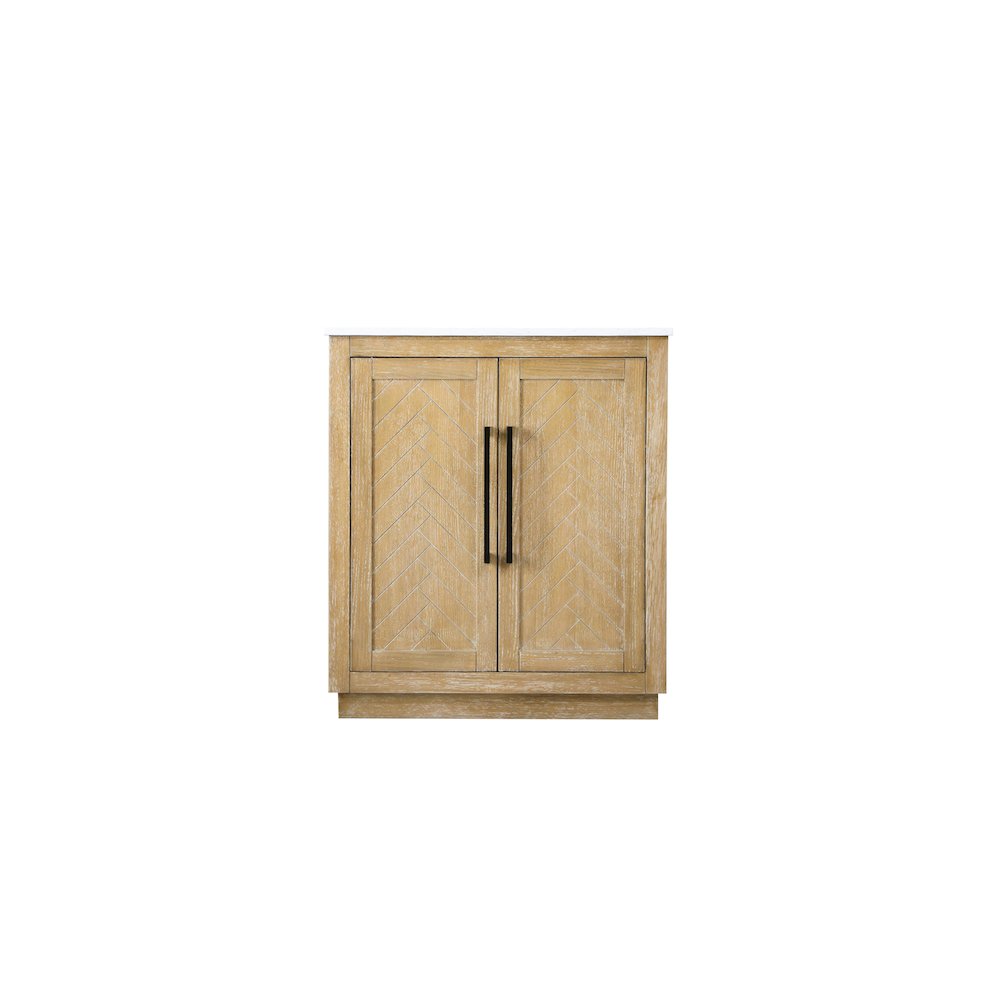 30 inch Single Bathroom Vanity in Linen Oak. Picture 5
