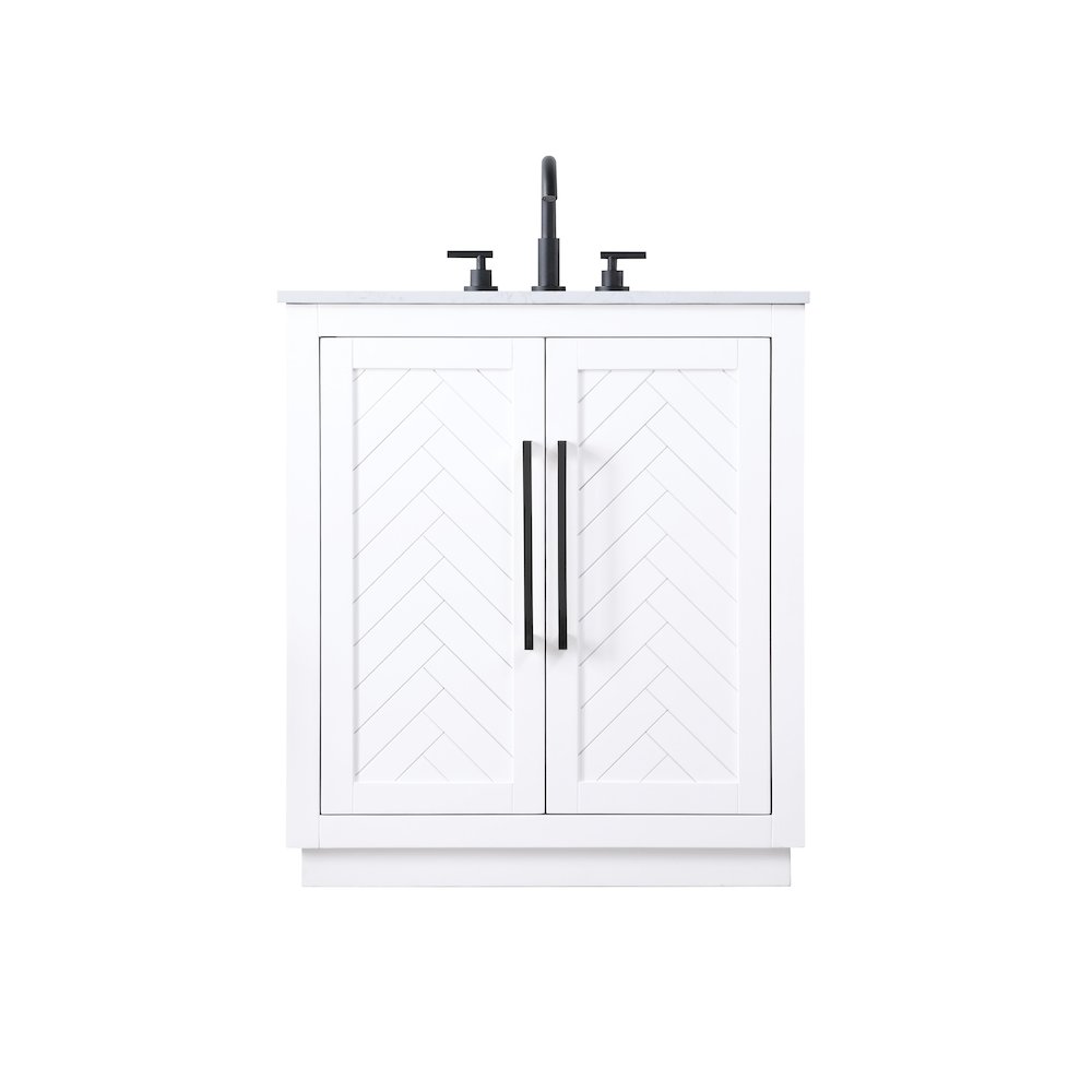 30 inch Single Bathroom Vanity in White. Picture 1