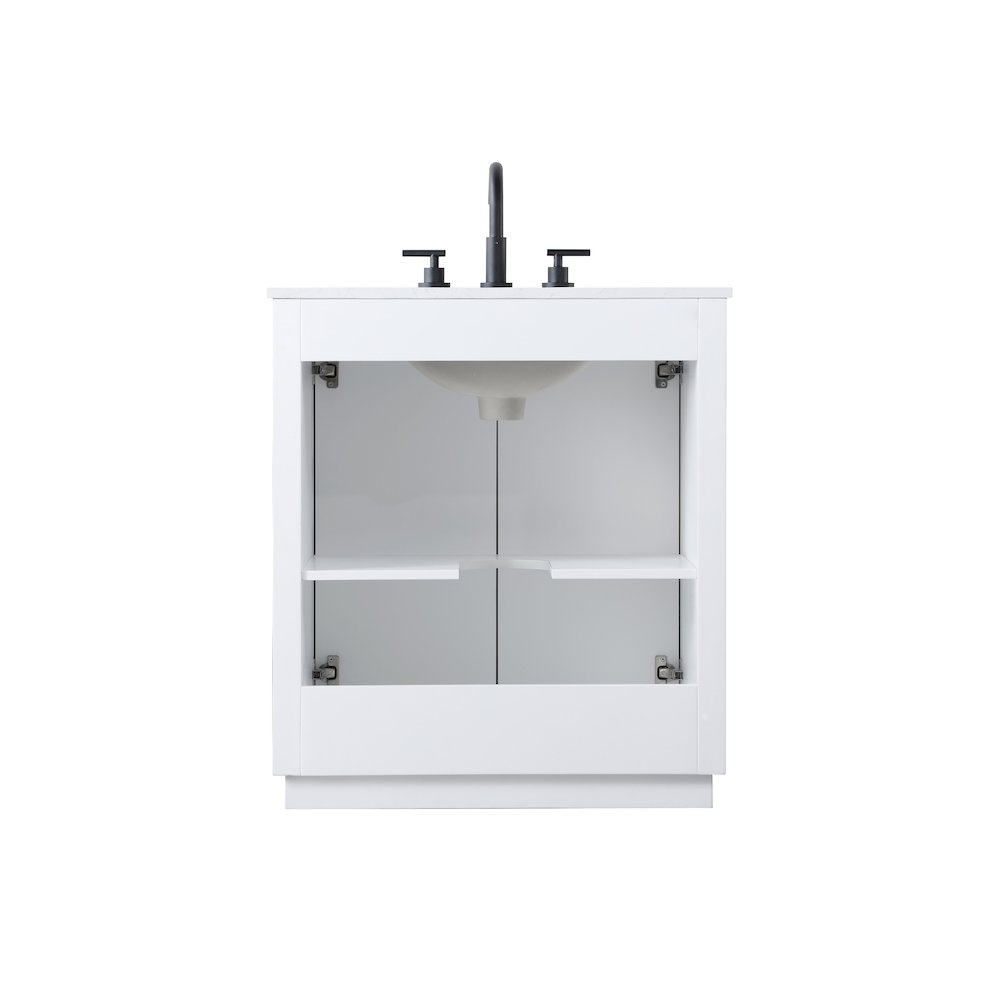 30 inch Single Bathroom Vanity in White. Picture 11