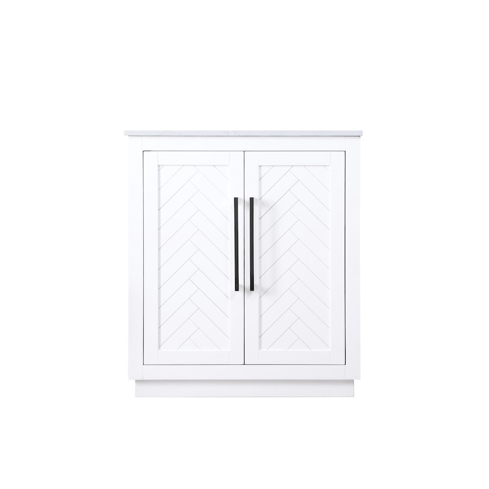 30 inch Single Bathroom Vanity in White. Picture 5